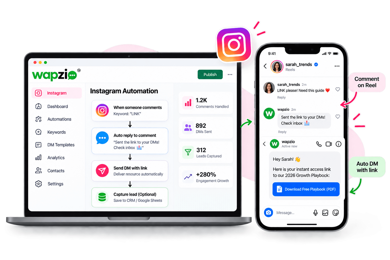 Wapzio Instagram Automation Engine